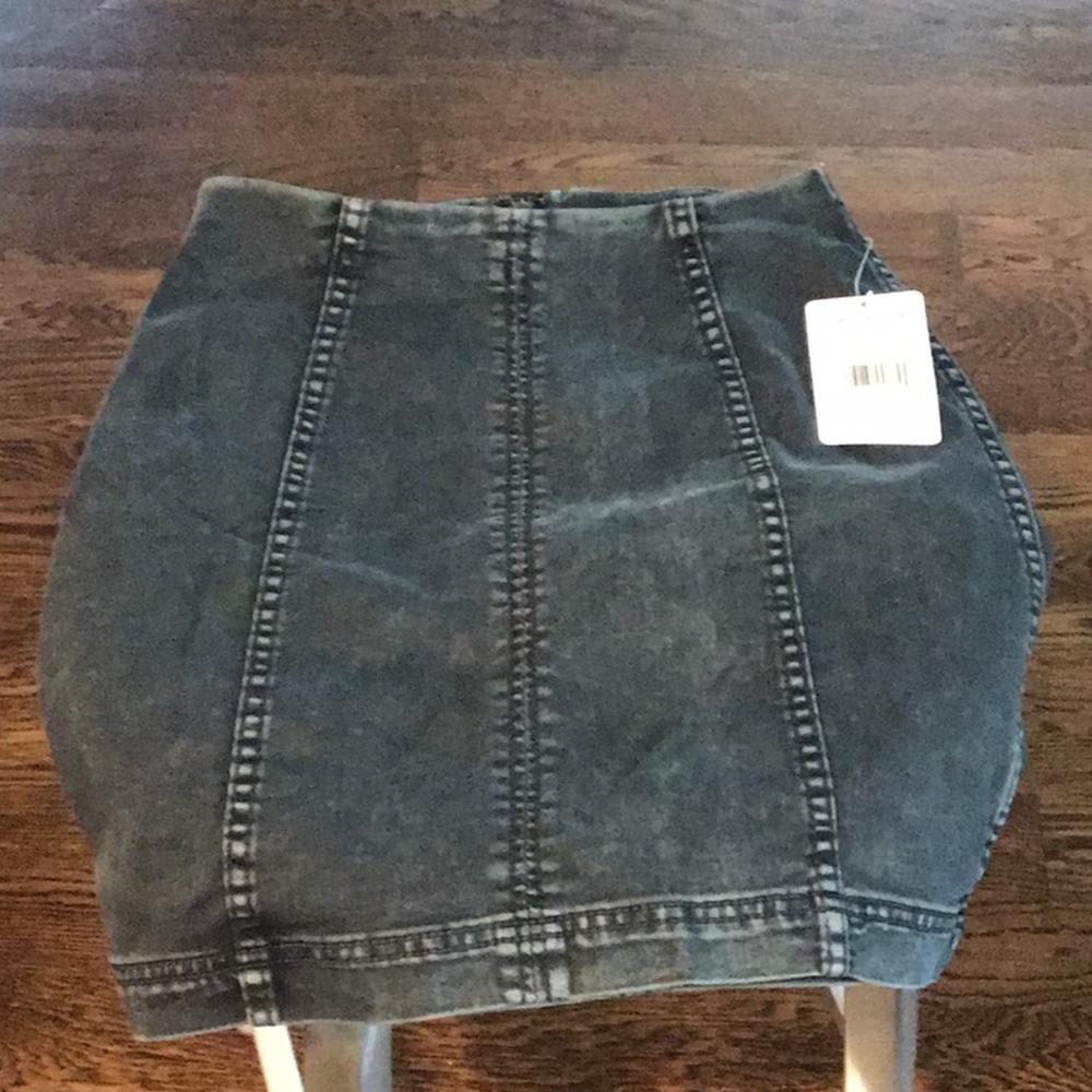 Free people denim skirt